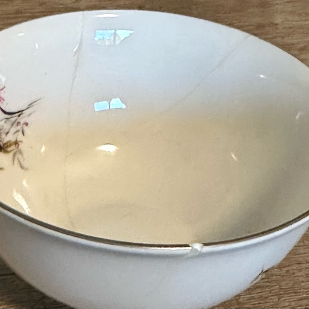 ***SOLD*** Royal Duchess Bavaria Germany hand-painted teacup broken and repaired - Picture 5 of 8
